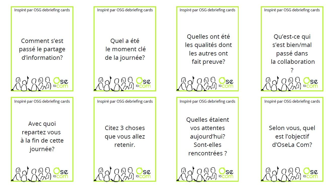 Jeu de carte réalisé pour le projet OseLaCom
