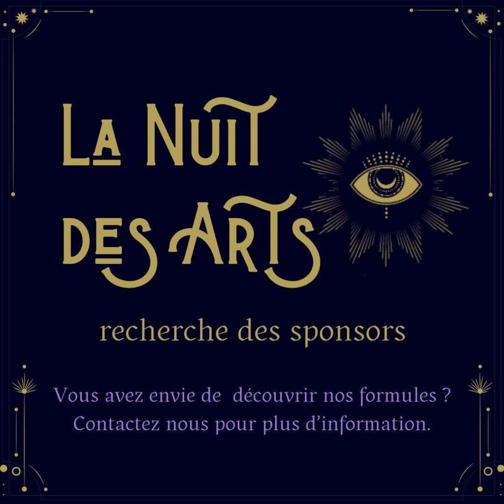 Affiche La Nuit des Arts pour solliciter des sponsors